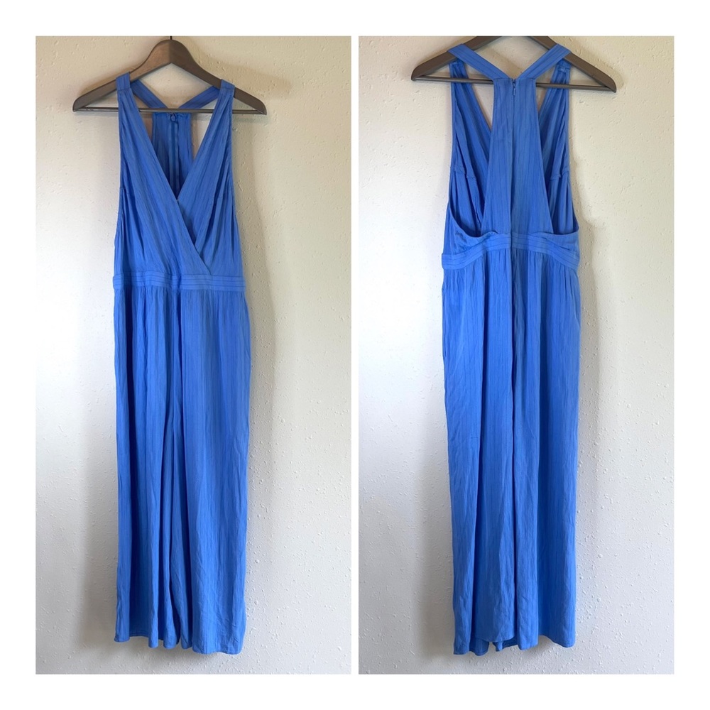 American Eagle Wide Leg Women’s Blue Jumpsuit Size Large NWT